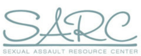 SARC- sexual assault Resource Center in sage green letters